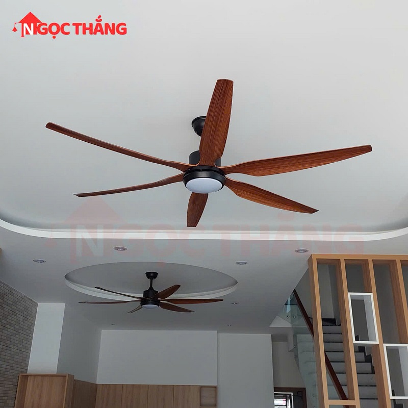 Quạt Trần Đèn Led 6 Cánh Trang Trí Sảnh Phòng Khách Cao Cấp VF64 Ngọc Thắng (Kèm remote điều khiển từ xa) - Ảnh 14