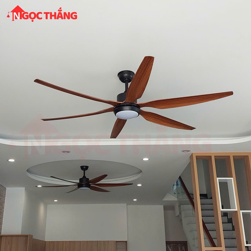 Quạt Trần Đèn Led 6 Cánh Trang Trí Sảnh Phòng Khách Cao Cấp VF64 Ngọc Thắng (Kèm remote điều khiển từ xa) - Ảnh 13