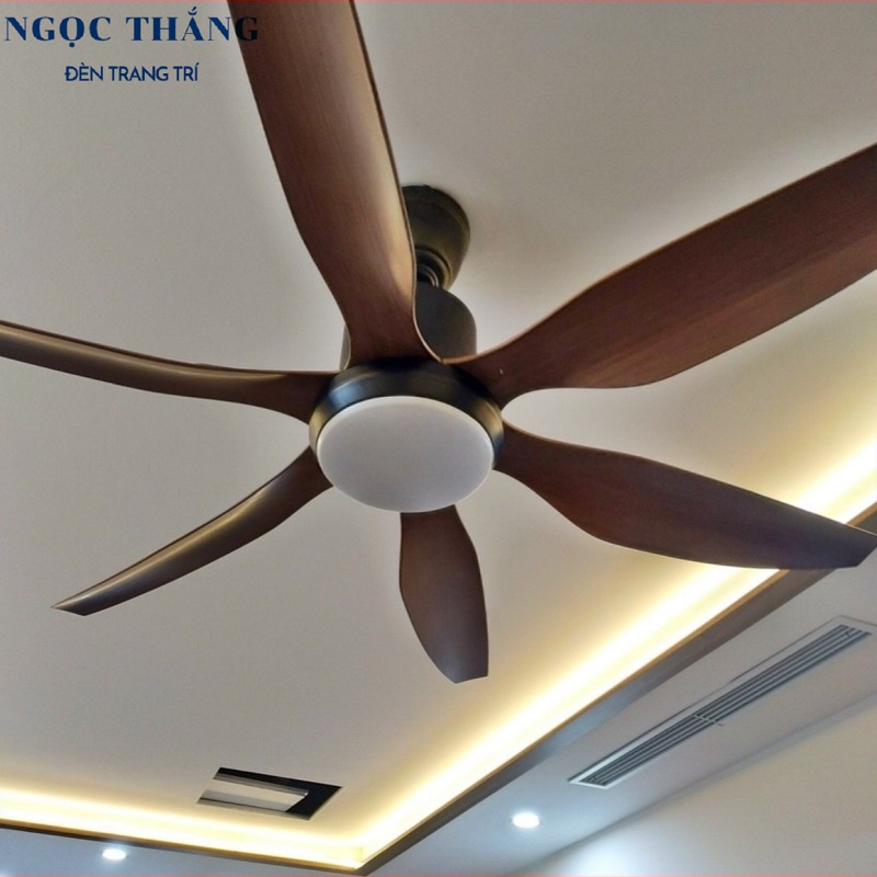Quạt Trần Đèn Led 6 Cánh Trang Trí Sảnh Phòng Khách Cao Cấp VF64 Ngọc Thắng (Kèm remote điều khiển từ xa) - Ảnh 10