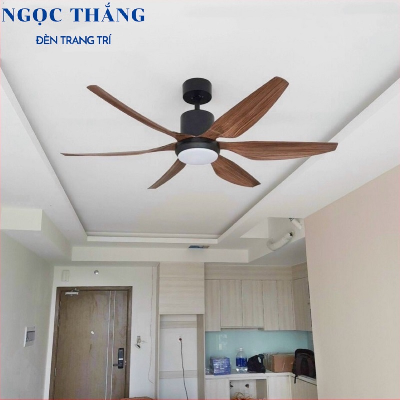 Quạt Trần Đèn Led 6 Cánh Trang Trí Sảnh Phòng Khách Cao Cấp VF64 Ngọc Thắng (Kèm remote điều khiển từ xa) - Ảnh 9