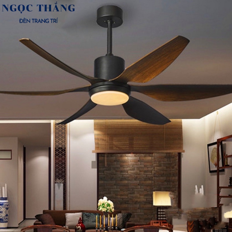 Quạt Trần Đèn Led 6 Cánh Trang Trí Sảnh Phòng Khách Cao Cấp VF64 Ngọc Thắng (Kèm remote điều khiển từ xa) - Ảnh 4