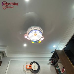 Quạt Trần Đèn Led Cánh Xếp Trang Trí Phòng Ngủ Cho Bé Hình Doremon VF29 Ngọc Thắng (Tặng kèm remote điều khiển từ xa) - Ảnh 3