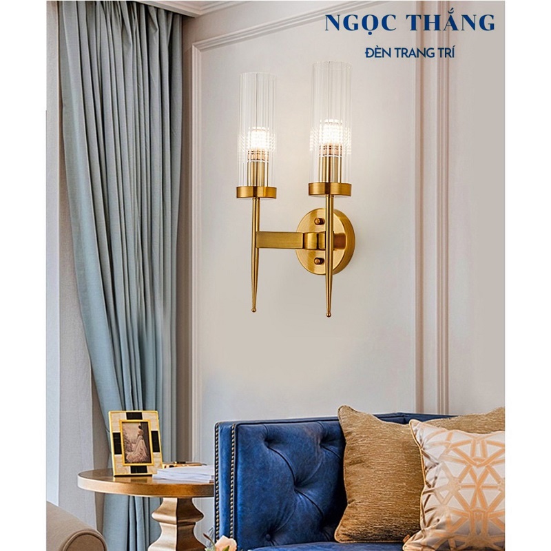 Đèn gắn tường ốp tường trang trí phòng khách phòng ngủ cầu thang E27 220V V8240 Ngọc Thắng (Tặng kèm bóng Led Edison ánh sáng vàng) - Ảnh 5
