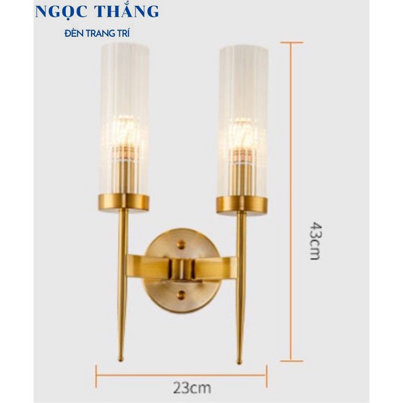 Đèn gắn tường ốp tường trang trí phòng khách phòng ngủ cầu thang E27 220V V8240 Ngọc Thắng (Tặng kèm bóng Led Edison ánh sáng vàng) - Ảnh 3