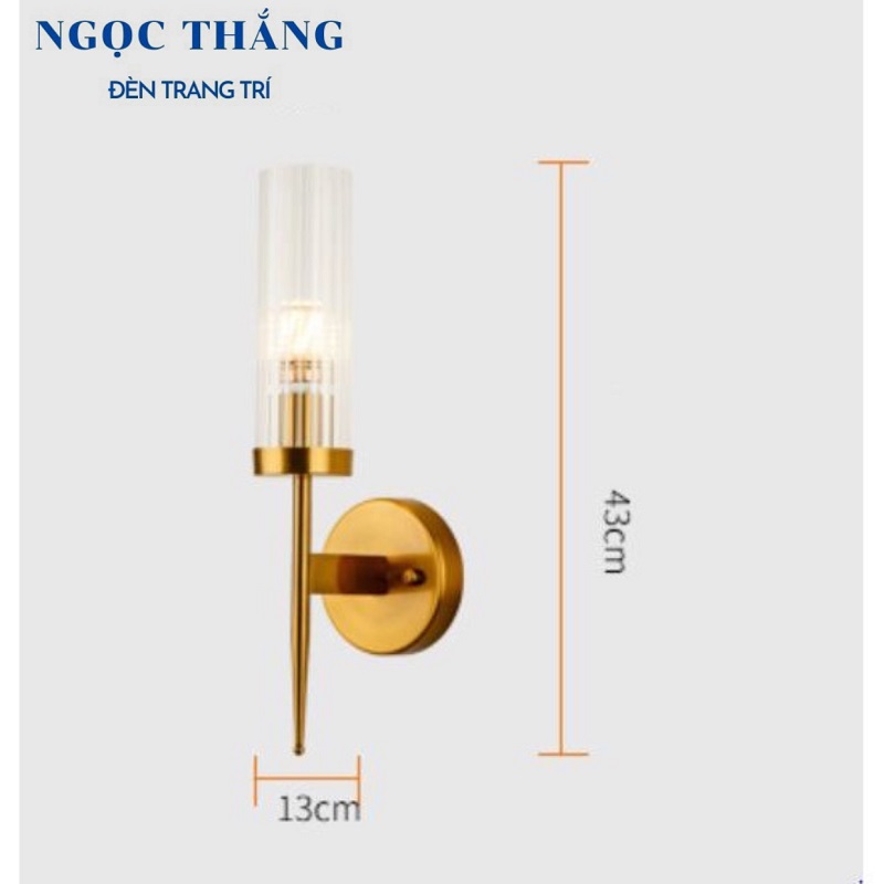 Đèn gắn tường ốp tường trang trí phòng khách phòng ngủ cầu thang E27 220V V8240 Ngọc Thắng (Tặng kèm bóng Led Edison ánh sáng vàng) - Ảnh 9