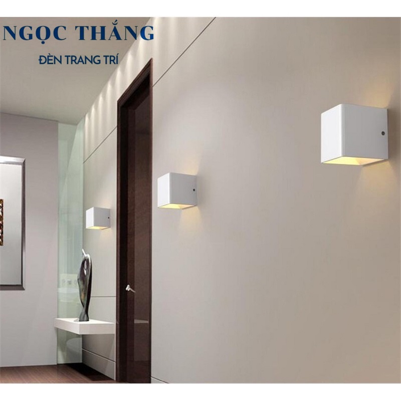 Đèn Led treo tường hắt tường trang trí trong nhà cầu thang Led vàng 7W 220V GT350 Ngọc Thắng - Ảnh 4