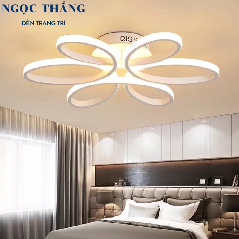 Đèn Mâm LED Ốp Trần Hiện Đại Trang Trí Phòng Khách Phòng Ngủ MO943A Ngọc Thắng (Tặng kèm remote điều khiển từ xa)