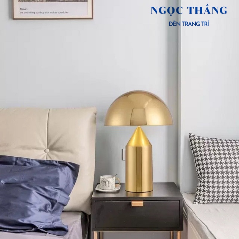 Đèn bàn làm việc phòng ngủ phòng khách cao cấp ánh sáng vàng DB34 Ngọc Thắng - Ảnh 2