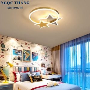 Đèn Mâm LED Ốp Trần Hiện Đại Trang Trí Phòng Khách Phòng Ngủ Cho Bé MO959 Ngọc Thắng (Tặng kèm remote điều khiển từ xa)