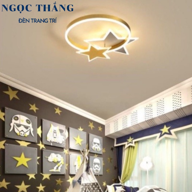 Đèn Mâm LED Ốp Trần Hiện Đại Trang Trí Phòng Khách Phòng Ngủ Cho Bé MO959 Ngọc Thắng (Tặng kèm remote điều khiển từ xa)