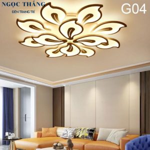 Đèn Mâm LED 12 Cánh Ốp Trần Hiện Đại Trang Trí Phòng Khách MO928A Ngọc Thắng (Tặng kèm remote điều khiển từ xa) - Ảnh 7