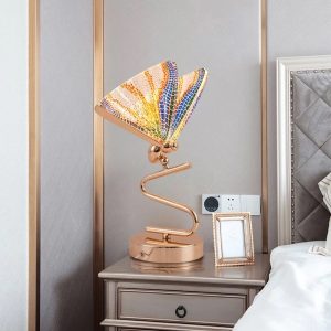 Đèn để bàn làm việc phòng ngủ cao cấp hình bướm đa sắc 8W Led 3 chế độ màu DB110 Ngọc Thắng - Ảnh 10