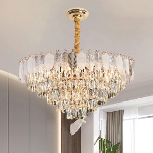 Đèn thả trần pha lê cao cấp trang trí phòng khách bàn ăn Led 84W E14 TH8175 Ngọc Thắng (Tặng kèm 21 bóng Led 4W) - Ảnh 3
