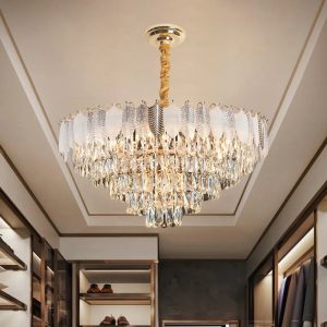 Đèn thả trần pha lê cao cấp trang trí phòng khách bàn ăn Led 84W E14 TH8175 Ngọc Thắng (Tặng kèm 21 bóng Led 4W)