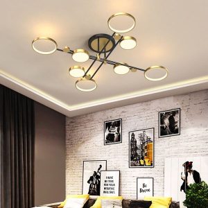 Đèn ốp trần 8 bóng cao cấp trang trí phòng khách phòng ngủ bàn ăn Led 3 chế độ màu 84W 220V TTK112T4+4 Ngọc Thắng - Ảnh 9
