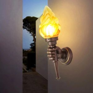 Alternative view of Đèn treo tường ngoài trời hình ngọn đuốc ốp cổng cầu thang quán cafe 12W 220V VNT6802 Ngọc Thắng