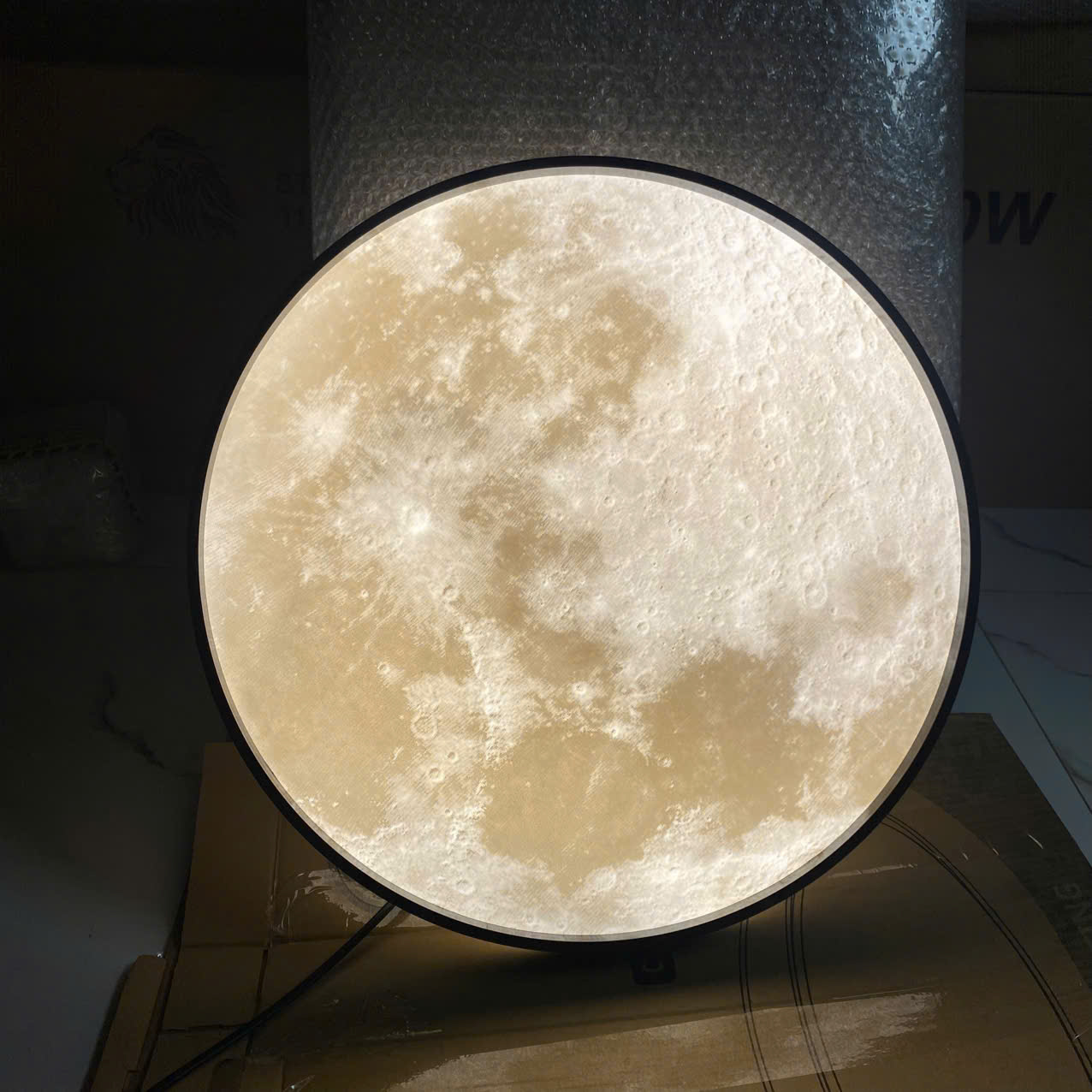 Đèn ốp trần Mặt Trăng 80cm treo tường trang trí phòng khách phòng ngủ Led 48W 220V OTA03 Ngọc Thắng - Ảnh 6