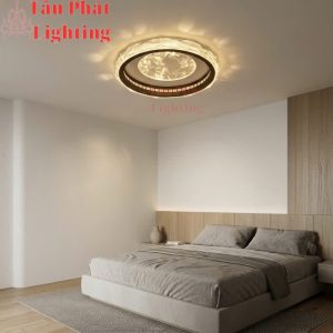 Đèn Mâm Ốp Trần 50cm Trang Trí Phòng Khách Phòng Ngủ Led 3 Màu 40W MT920 Ngọc Thắng Kèm Remote