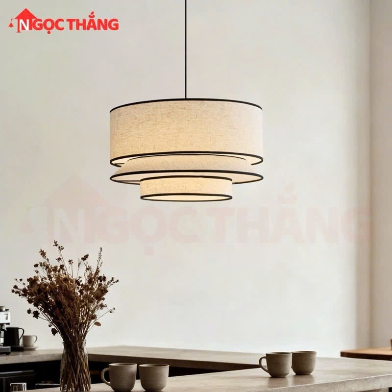 Đèn thả Vintage 50cm trang trí bàn ăn phòng ngủ phòng khách quán cafe THD53 Ngọc Thắng