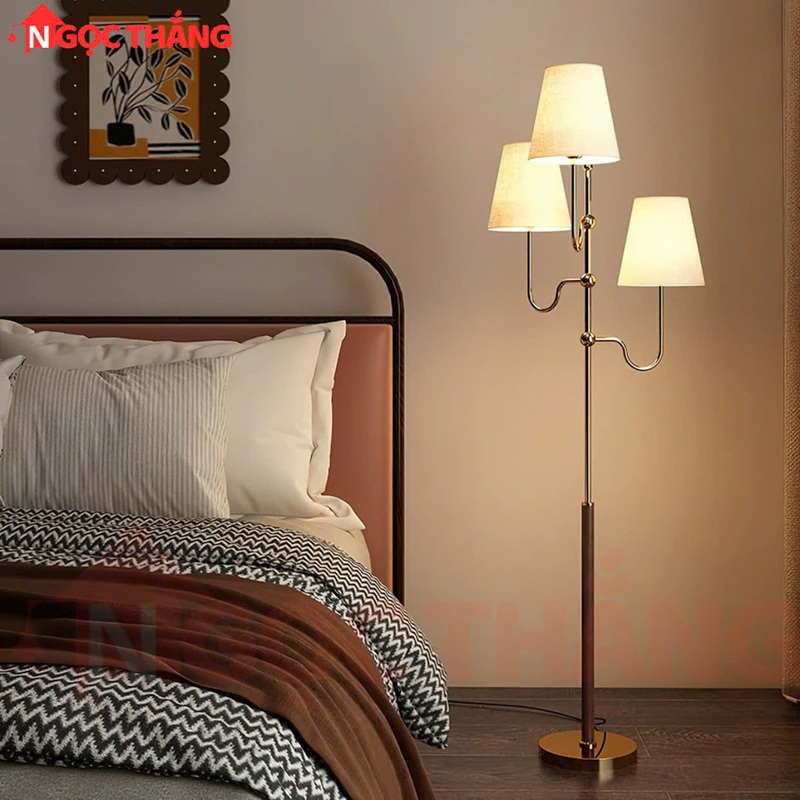 Đèn Cây Đứng Cao 150cm Trang Trí Phòng Khách Phòng Ngủ ĐB6392C Ngọc Thắng (Kèm bóng Led vàng 12W) - Ảnh 9