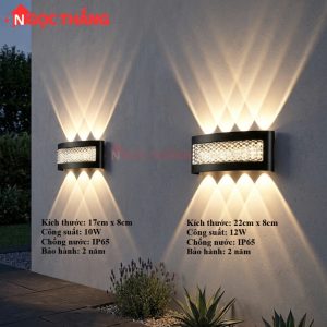 Alternative view of Đèn tường ngoài trời hắt 8 tia trang trí cầu thang Led 12W 220V VNT0508/8 Tân Phát