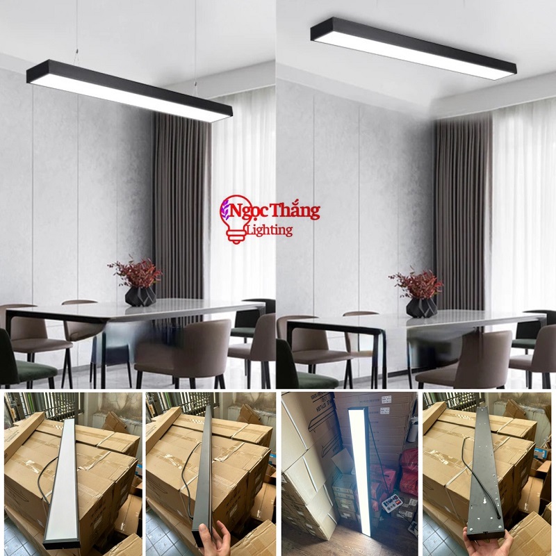 Đèn Led thả trần văn phòng siêu sáng 118cm x 10cm ánh sáng trắng 42W 220V MS118 Ngọc Thắng - Ảnh 6