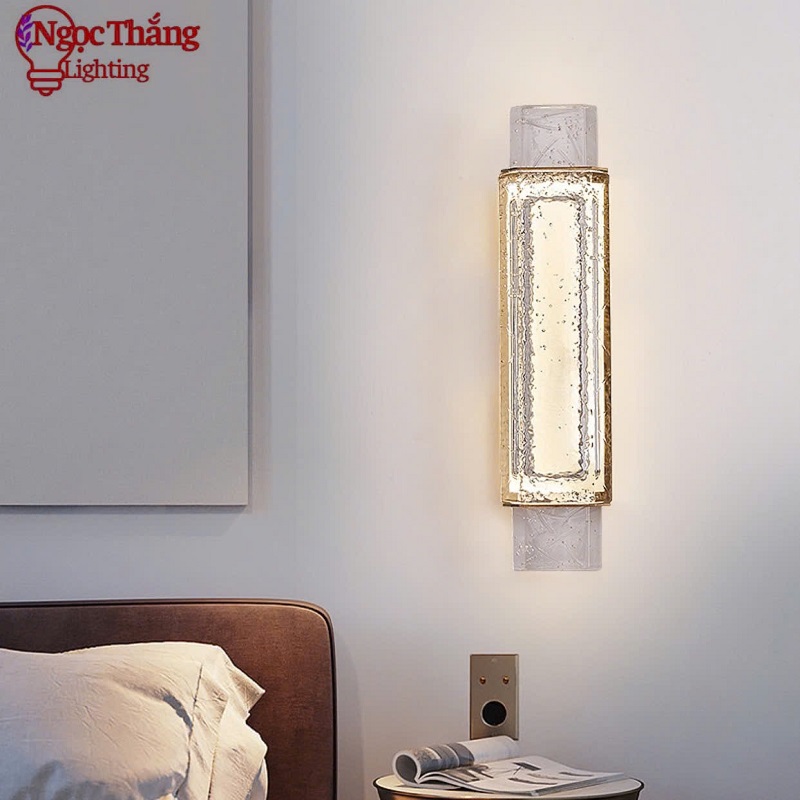 Đèn treo tường pha lê 42cm trang trí phòng ngủ phòng khách cầu thang Led 12W V0498 Ngọc Thắng