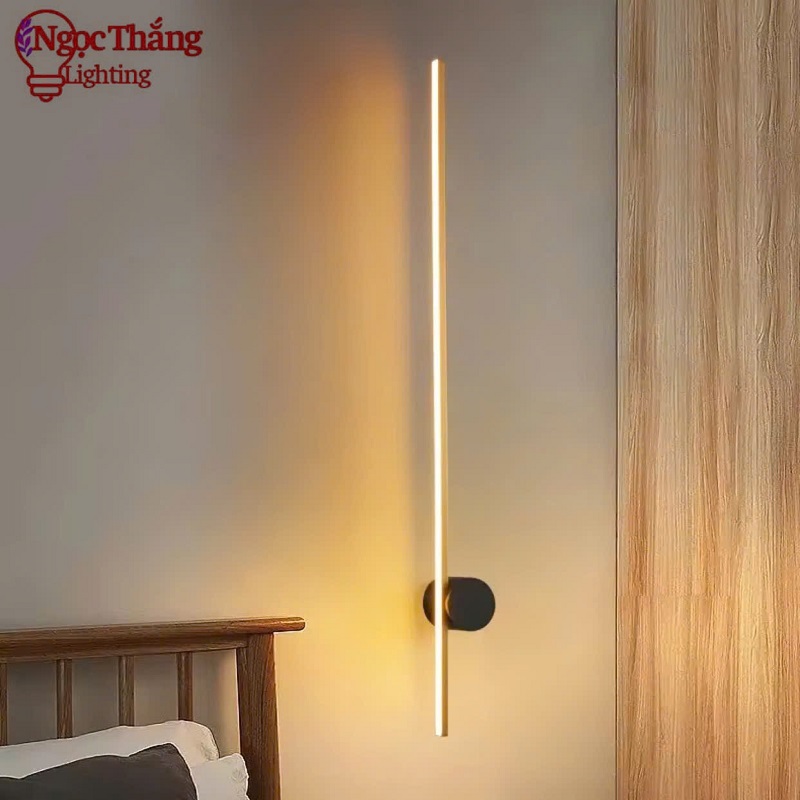 Đèn treo tường 100cm 3 màu ánh sáng trang trí phòng khách phòng ngủ cầu than 18W GT412-25 Ngọc Thắng
