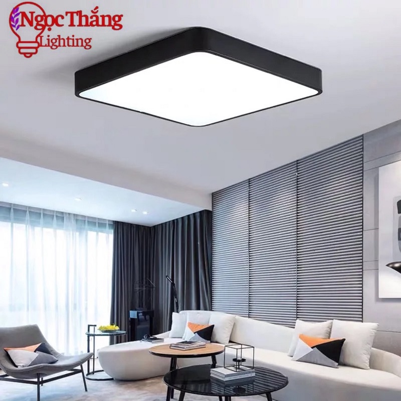 Đèn Mâm Ốp Trần Tròn Hiện Đại Trang Trí Phòng Khách Phòng Ngủ Led 3 Màu OP1247 Ngọc Thắng Kèm remote - Ảnh 7