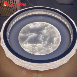 Đèn Mâm Ốp Trần 50cm Trang Trí Phòng Khách Phòng Ngủ Led 3 Màu 40W MT920 Ngọc Thắng Kèm Remote - Ảnh 7