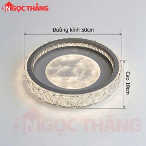 Alternative view of Đèn Mâm Ốp Trần 50cm Trang Trí Phòng Khách Phòng Ngủ Led 3 Màu 40W MT920 Ngọc Thắng Kèm Remote