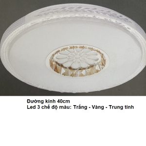 Alternative view of Đèn Mâm Ốp Trần Hiện Đại 40cm Trang Trí Phòng Khách Phòng Ngủ Led 3 Chế Độ Màu MN60 Ngọc Thắng