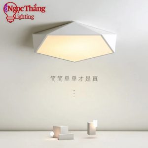 Alternative view of Đèn Mâm LED Ốp Trần Lục Giác Hiện Đại Trang Trí Phòng Ngủ Led 3 Màu OP1250 Đen Ngọc Thắng (Kèm remote điều khiển từ xa)