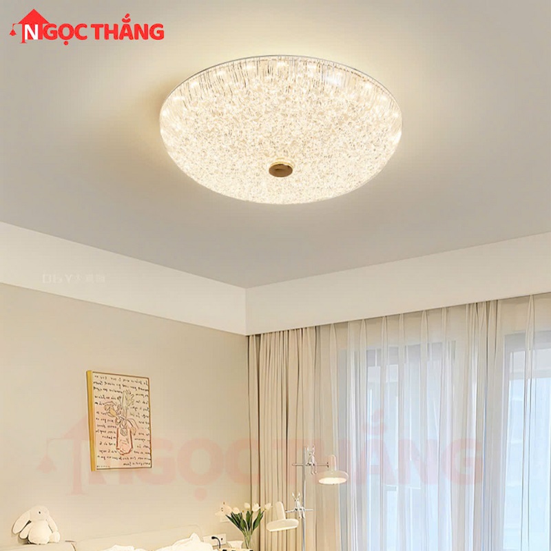 Đèn Mâm Ốp Trần Phòng Khách Trang Trí Phòng Ngủ Led 3 Màu 48W MT973 Ngọc Thắng (Kèm Remote) - Ảnh 6