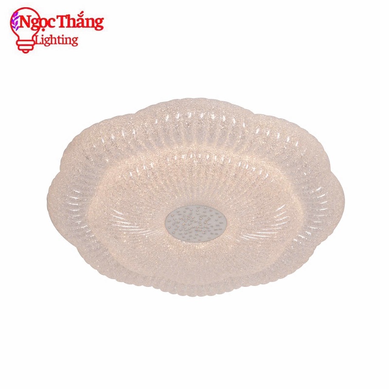 Đèn Ốp Trần Hoa Tròn 50cm Trang Trí Phòng Khách Phòng Ngủ Led 3 Màu OP1266 Ngọc Thắng