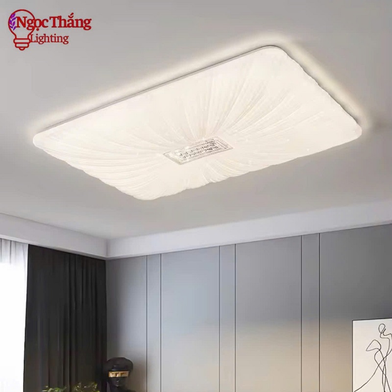 Đèn Ốp Trần Chữ Nhật 93cm x 60cm Trang Trí Phòng Khách Phòng Ngủ Led 3 Màu OP1261 Ngọc Thắng - Ảnh 3
