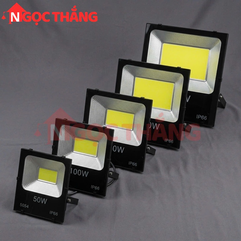 Đèn pha điện LED ngoài trời cao cấp chống nước IP66 COB 50W-300W 220V ĐP01 Ngọc Thắng