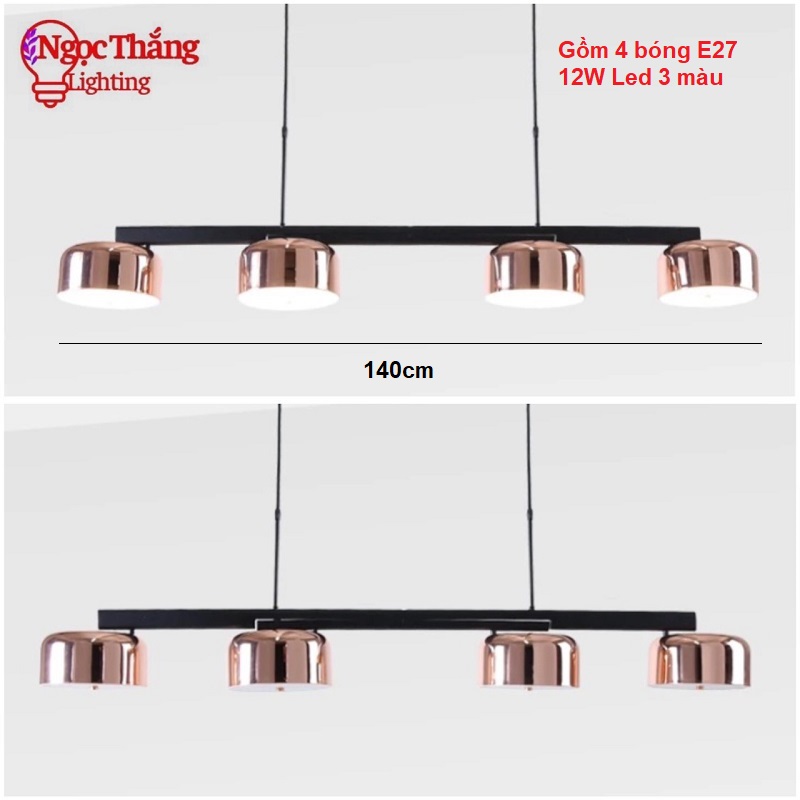 Đèn thả bàn ăn văn phòng trang trí phòng khách phòng ngủ BH 24 Tháng 48W E27 TTK12BN4 Ngọc Thắng - Ảnh 2