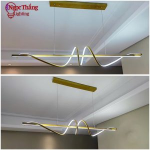 Alternative view of Đèn Thả Trần Ngang 120cm Trang Trí Phòng Khách Bàn Ăn Led 3 Chế Độ Màu TTK136 Ngọc Thắng Kèm Remote