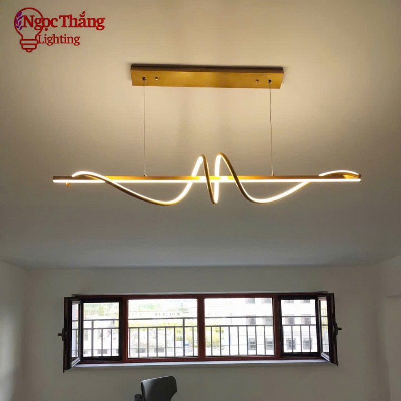 Đèn Thả Trần Ngang 120cm Trang Trí Phòng Khách Bàn Ăn Led 3 Chế Độ Màu TTK136 Ngọc Thắng Kèm Remote - Ảnh 3