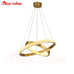 Đèn thả trần 3 vòng Led 40-60-80 trang trí phòng khách bàn ăn Led 3 màu THD7041T3 Ngọc Thắng