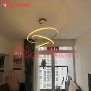 Đèn thả 3 vòng Led 30-50-70 trang trí phòng khách bàn ăn Led 3 chế độ màu THD7087 Vàng Ngọc Thắng - Ảnh 5