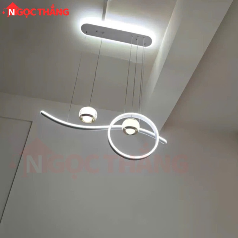 Đèn thả trần bàn ăn Ngang 100cm trang trí phòng khách Led 3 chế độ màu T8192 Ngọc Thắng - Ảnh 7