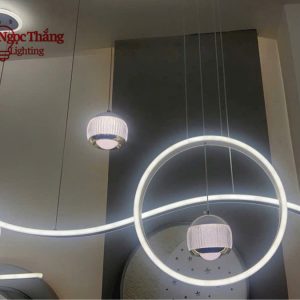 Alternative view of Đèn thả trần bàn ăn Ngang 100cm trang trí phòng khách Led 3 chế độ màu T8192 Ngọc Thắng