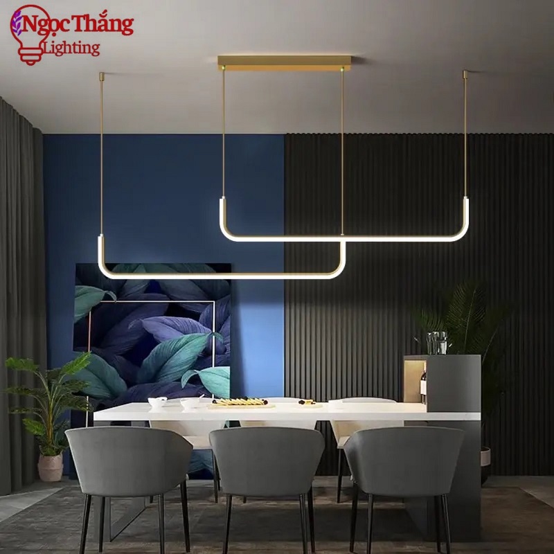 Đèn thả trần bàn ăn 2 CÁCH TREO trang trí phòng khách Led 3 màu 42W 220V THD144 Ngọc Thắng - Ảnh 4
