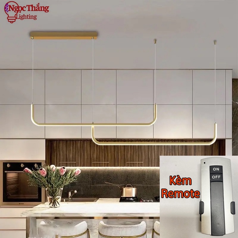Đèn thả trần bàn ăn 2 CÁCH TREO trang trí phòng khách Led 3 màu 42W 220V THD144 Ngọc Thắng - Ảnh 3