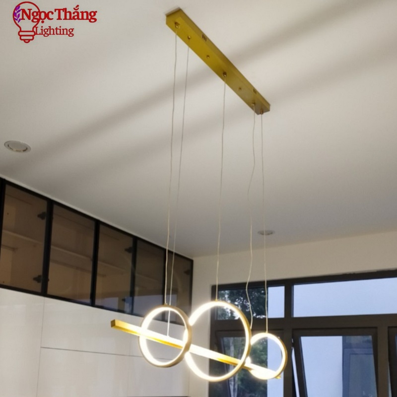 Đèn thả bàn ăn Ngang 100cm trang trí phòng khách Bảo hành 24 tháng Led 3 chế độ màu TTK119 Ngọc Thắng - Ảnh 3
