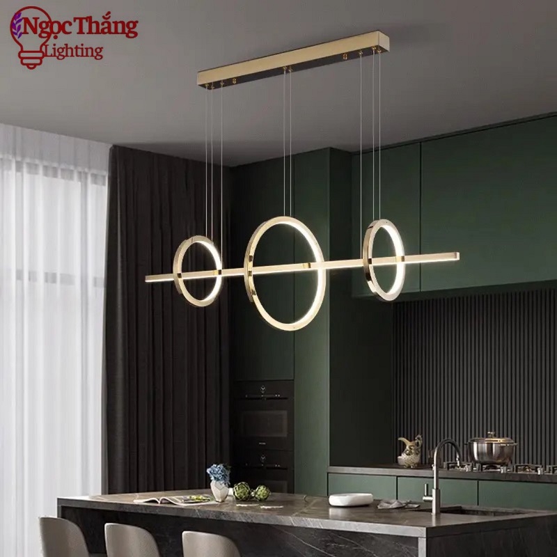 Đèn thả bàn ăn Ngang 100cm trang trí phòng khách Bảo hành 24 tháng Led 3 chế độ màu TTK119 Ngọc Thắng