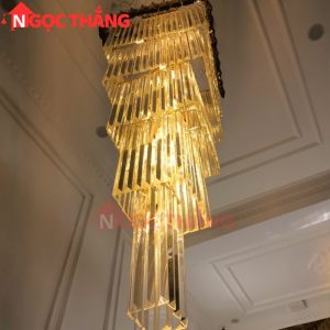 Đèn thả trần pha lê K9 180cm trang phí phòng khách nhà hàng khách sạn trong nhà 168W 220V TPL0826 Ngọc Thắng - Ảnh 8