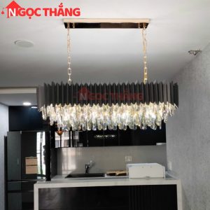 Alternative view of Đèn thả trần pha lê K9 màu khói 90cm trang phí phòng khách nhà hàng khách sạn trong nhà 144W 220V TPL88210 Ngọc Thắng